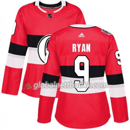 Ottawa Senators Hockeydrakt Bobby Ryan 9 2017-2018 Rød Classic Adidas Authentic - Dame